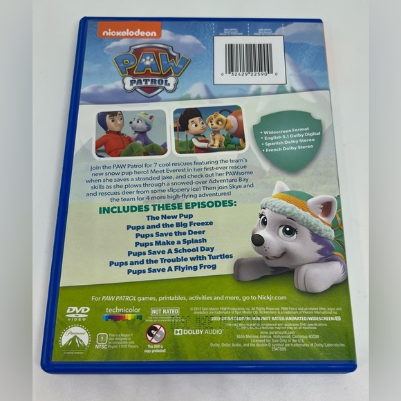 DVD Paw Patrol Meet Everest Nickelodeon Movie - Picture 2 of 3